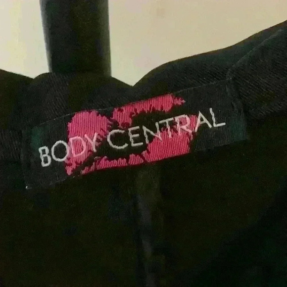 Body Central Jacket Womens Small Single Breasted Blazer Ruched Sleeve Black - Picture 4 of 5